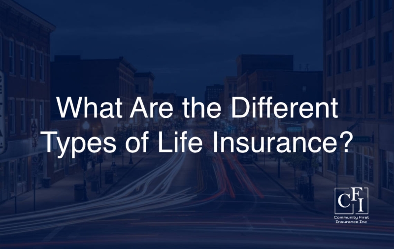 What Are the Different Types of Life Insurance? - Community First Insurance